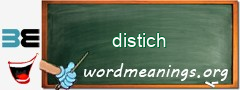 WordMeaning blackboard for distich